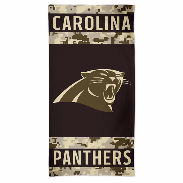 Carolina Panthers Camo Spectra NFL Beach Towel view 1