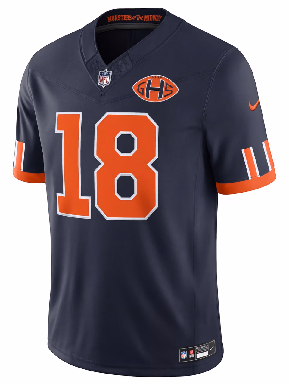 Caleb Williams #18 Chicago Bears 2026 Rivalries Stitched Limited NFL Jersey Navy view 2
