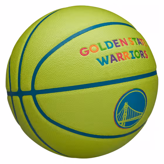 Golden State Warriors Neon Pop NBA Basketball (Size 7) view 2