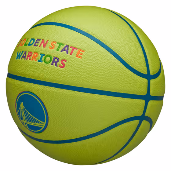 Golden State Warriors Neon Pop NBA Basketball (Size 7) view 3