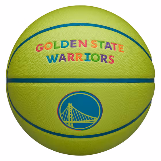 Golden State Warriors Neon Pop NBA Basketball (Size 7) view 1