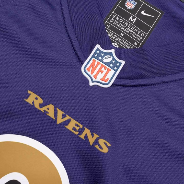 Lamar Jackson #8 Baltimore Ravens Nike Game NFL Jersey Alternate Purple view 5