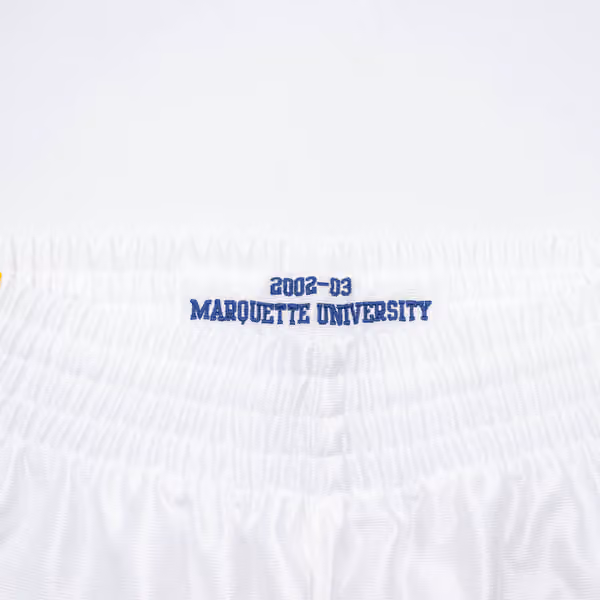 Marquette Golden Eagles 2002-03 Mitchell & Ness Authentic NCAA Shorts White view 4