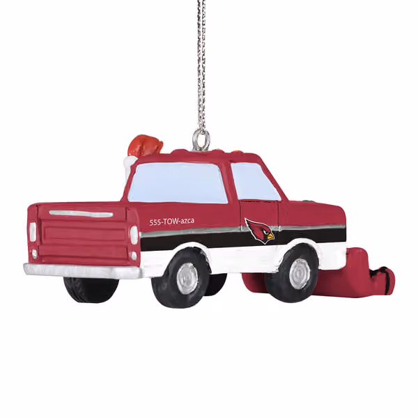 Arizona Cardinals NFL Snow Plow Truck Christmas Ornament view 2