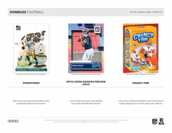 2022 Panini Donruss NFL Football Jumbo Value Fat-Pack Box view 3