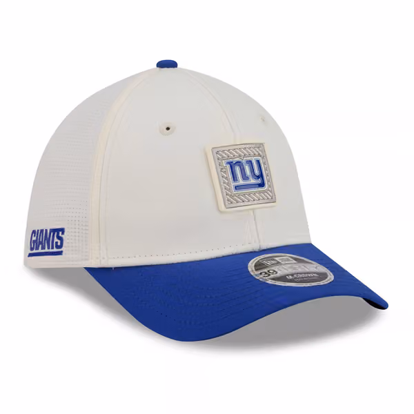 New York Giants 2026 NFL Training Camp 39THIRTY Flex Cap Cream/Blue product photo