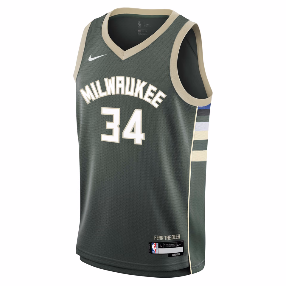 Giannis Antetokounmpo #34 Milwaukee Bucks Nike Swingman NBA Jersey Green (YOUTH) view 2