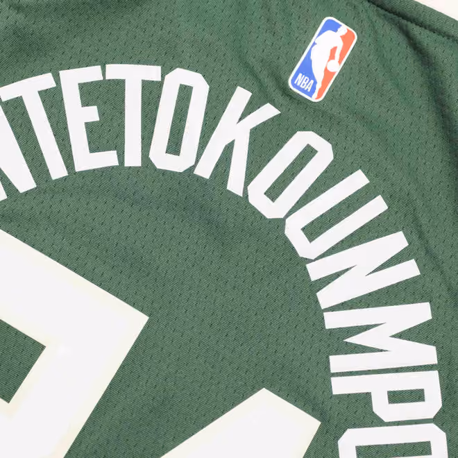 Giannis Antetokounmpo #34 Milwaukee Bucks Nike Swingman NBA Jersey Green (YOUTH) view 4