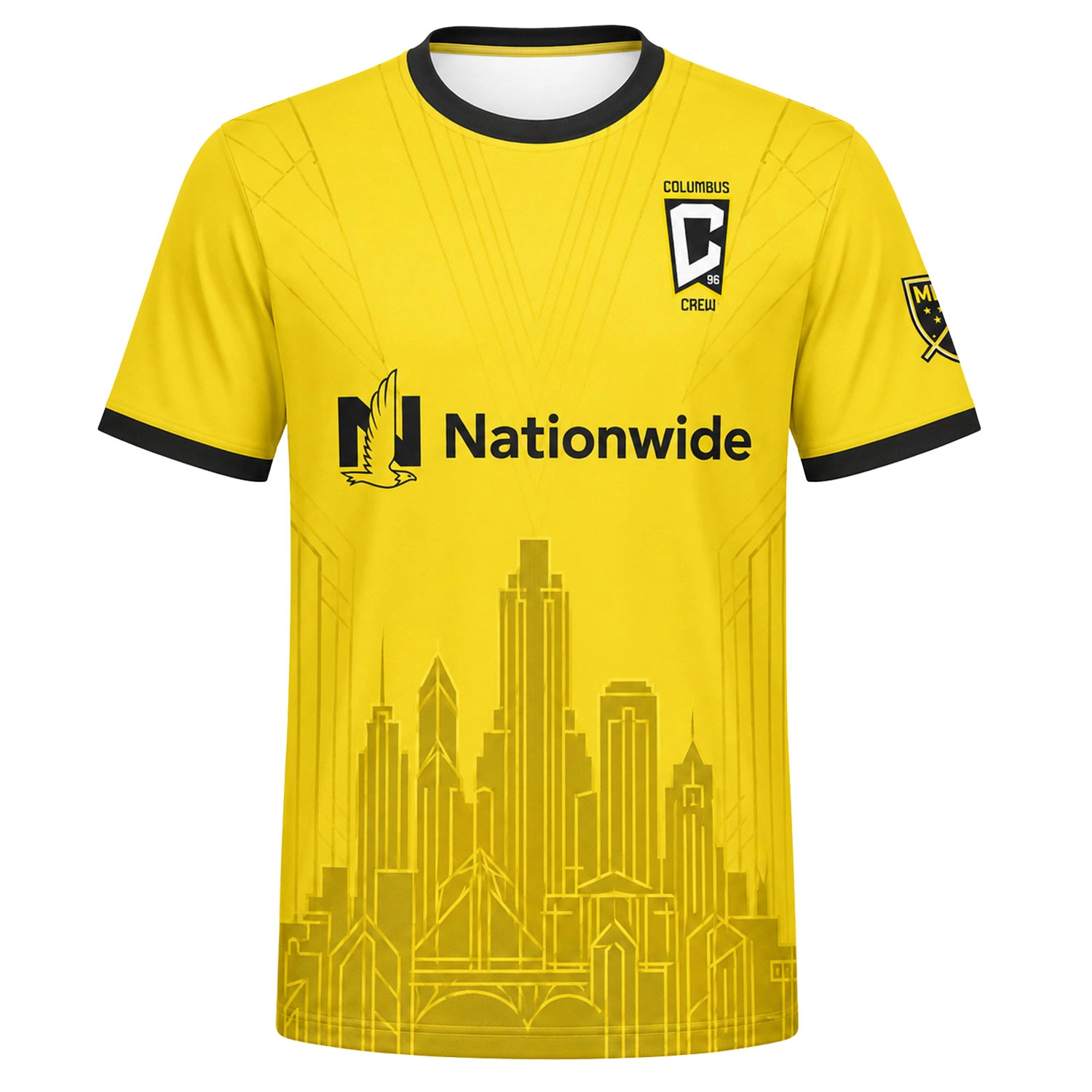 Columbus Crew Soccer Jersey – Stunning Gold Skyline