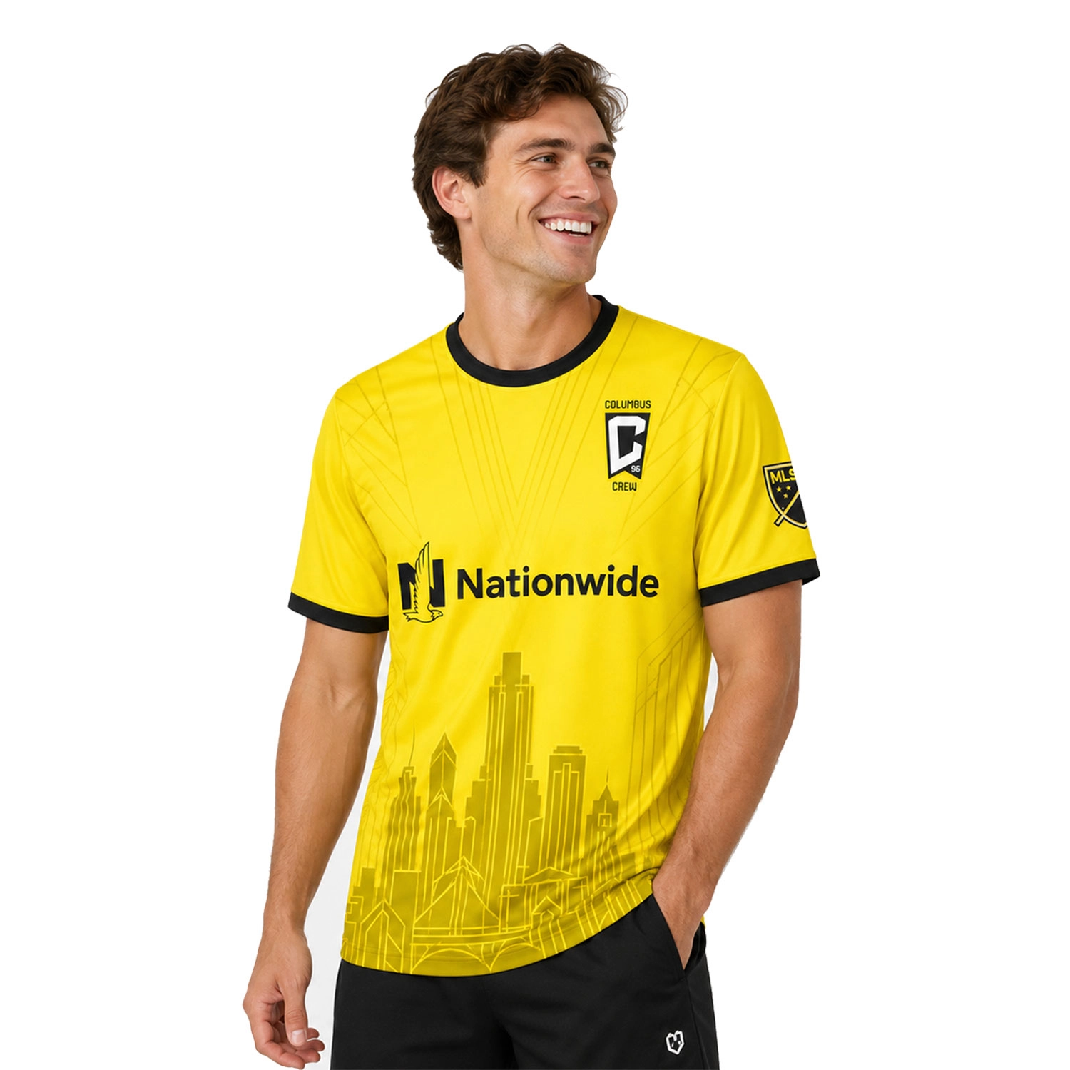 Columbus Crew Soccer Jersey – Stunning Gold Skyline