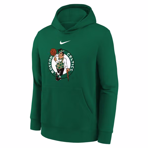 Boston Celtics NBA Logo Nike Club Hoodie Green (YOUTH) view 1