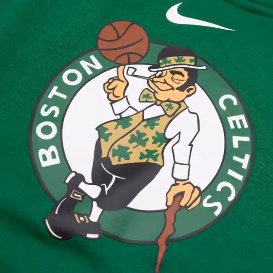 Boston Celtics NBA Logo Nike Club Hoodie Green (YOUTH) view 3