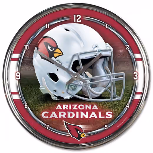 Arizona Cardinals Chrome NFL Wall Clock view 1