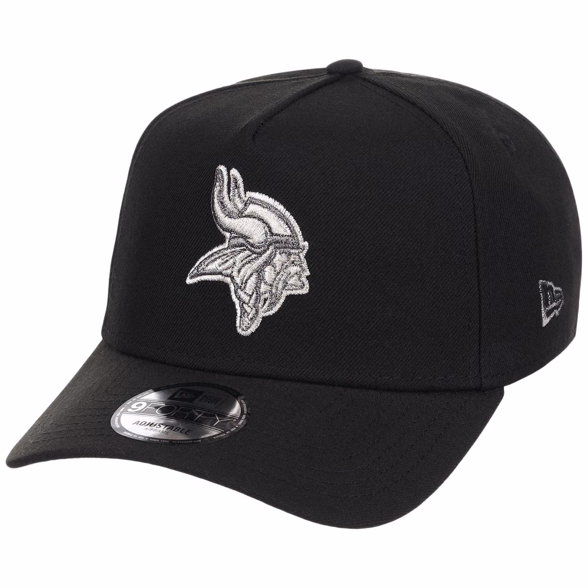 Minnesota Vikings NFL Liquid Titanium New Era 9FORTY detail view