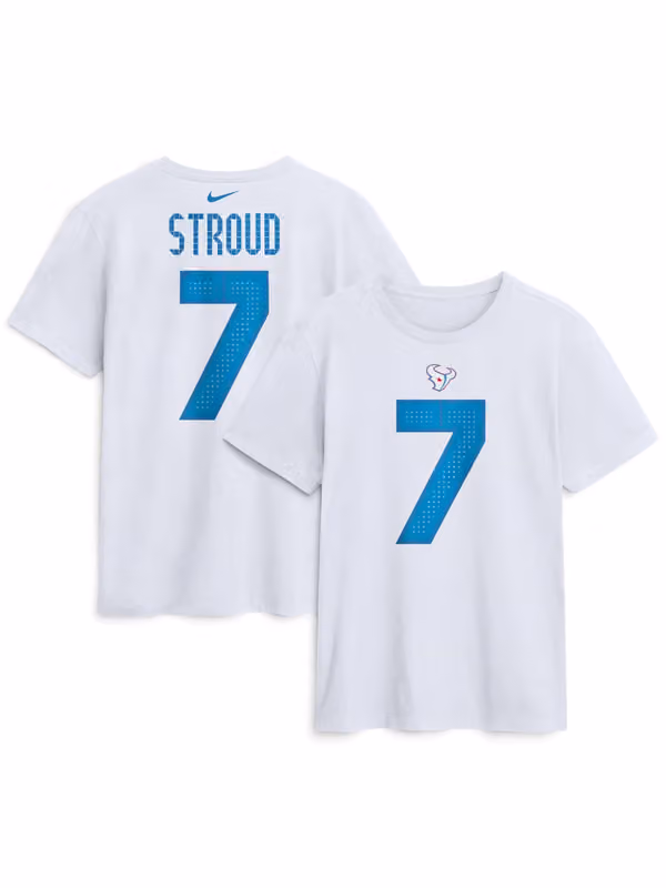 C.J. Stroud #7 Houston Texans 2026 NFL Rivalries Player T-Shirt White view 1