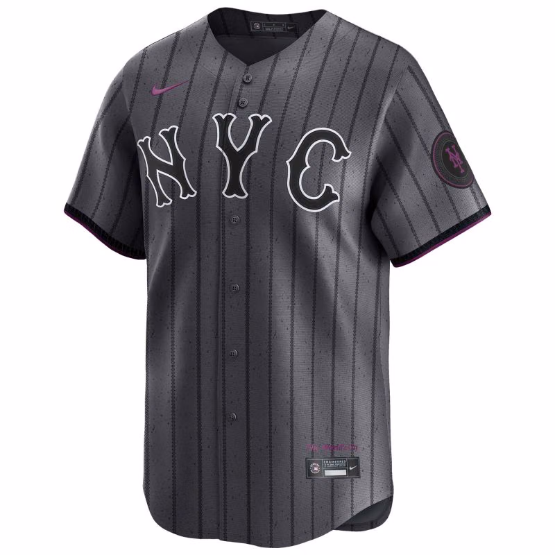 New York Mets Nike Limited City Connect MLB Jersey Dark Gray view 1