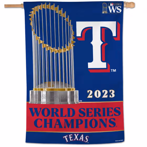 Texas Rangers 2023 World Series Champions Banner Flag view 1