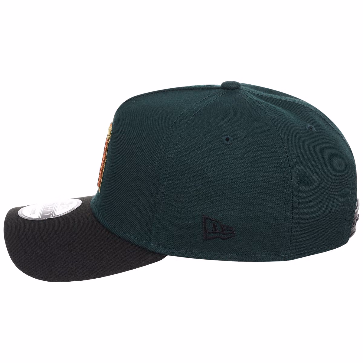 Anaheim Angels MLB Dark Green x Black FASHION CORE New Era 9FORTY A-Frame detail view