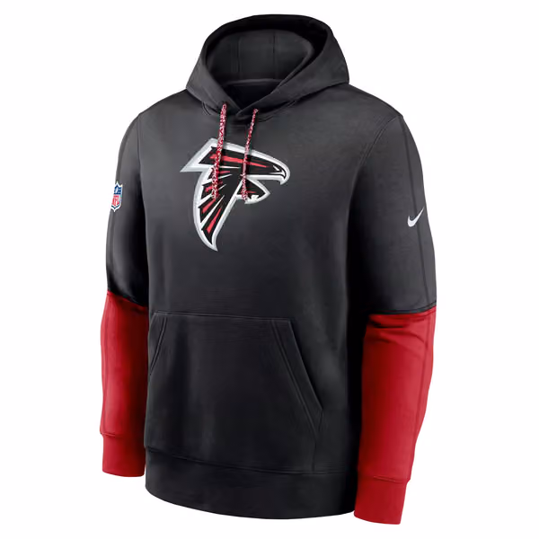 Atlanta Falcons 2024 NFL Sideline Nike Club Hoodie Black view 1