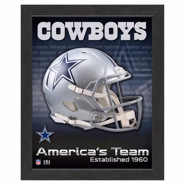 Dallas Cowboys NFL Team Helmet Framed Photo view 1