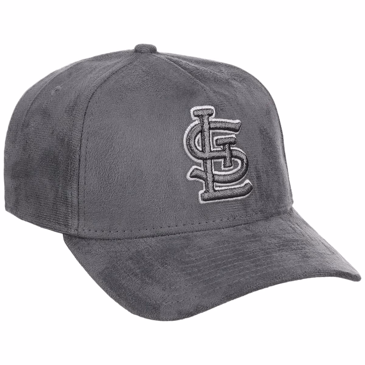 St. Louis Cardinals MLB Gray x Suede FASHION CORE New Era 9FORTY A-Frame front view