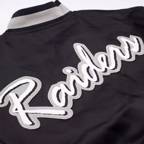 Las Vegas Raiders Rewind Legacy Bomber Jacket Black/Cream view 5