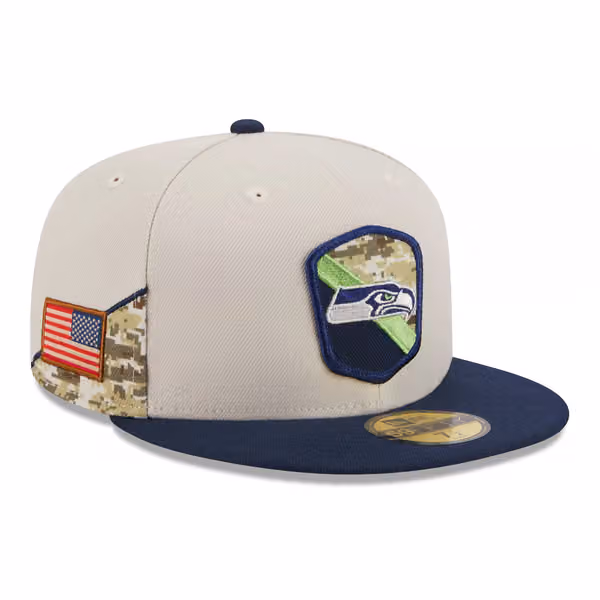 Seattle Seahawks 2023 NFL Salute to Service New Era 59FIFTY Fitted Cap product photo