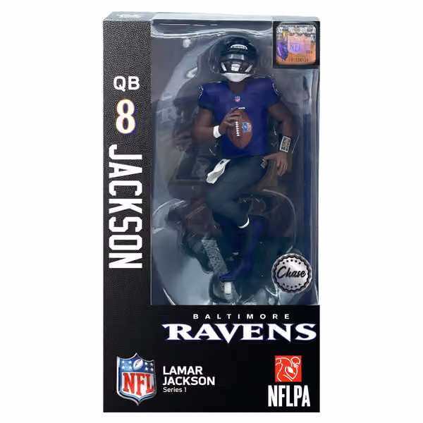 Lamar Jackson Baltimore Ravens Imports Dragon NFL Series 1 CHASE Edition Figure view 4
