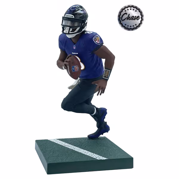 Lamar Jackson Baltimore Ravens Imports Dragon NFL Series 1 CHASE Edition Figure view 2