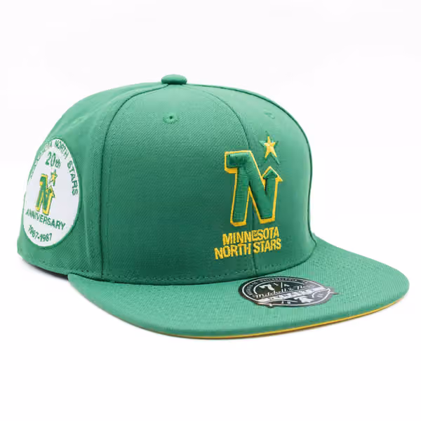 Minnesota North Stars Vintage Mitchell & Ness Fitted NHL Cap Green product photo