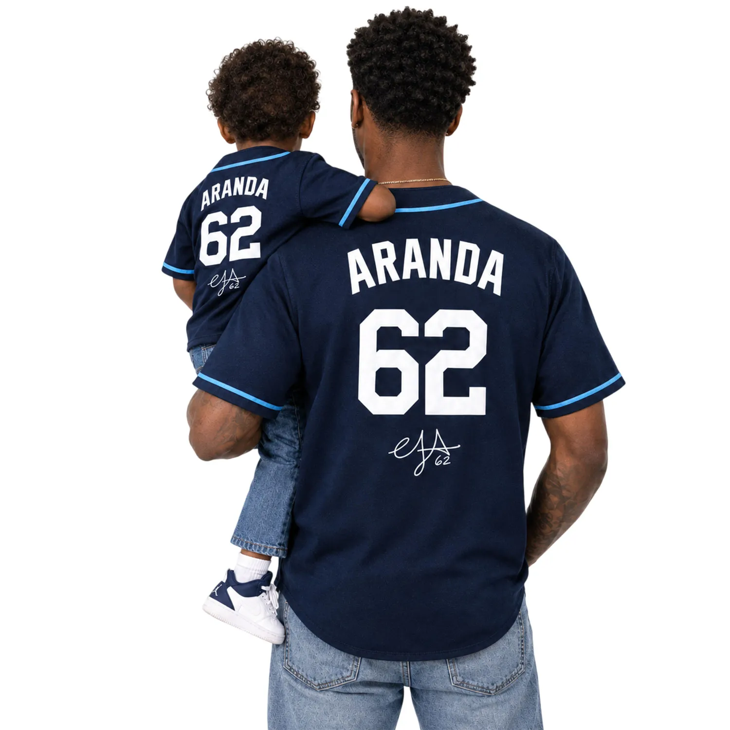 Devil Rays Blue Jersey Jonathan Aranda Signature Bold Style