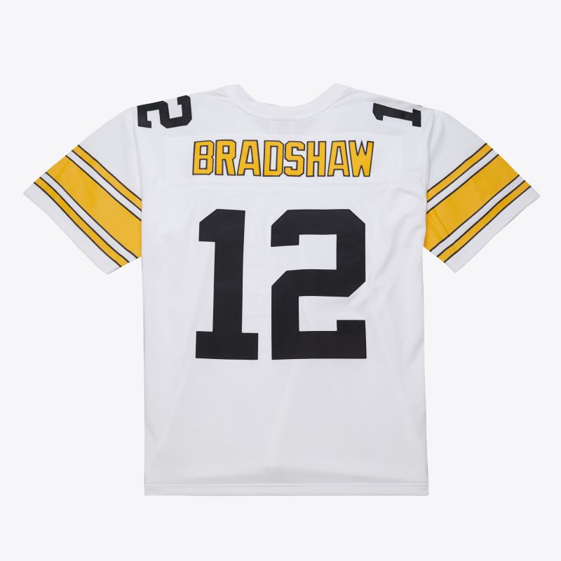 Terry Bradshaw #12 Pittsburgh Steelers 1976 Legacy Throwback NFL Jersey White view 1