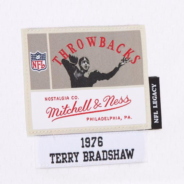 Terry Bradshaw #12 Pittsburgh Steelers 1976 Legacy Throwback NFL Jersey White view 3