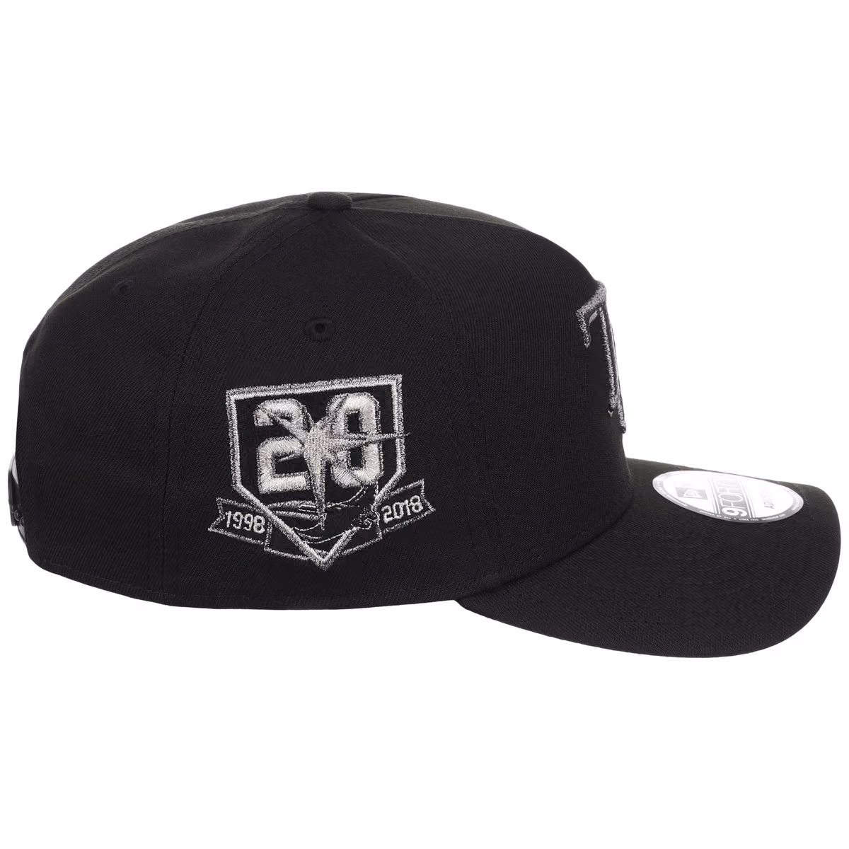 Tampa Bay Rays MLB Liquid Titanium New Era 9FORTY A-Frame detail view
