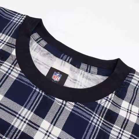 Dallas Cowboys Plaid 2024 New Era 3rd Down NFL T-Shirt Navy view 4