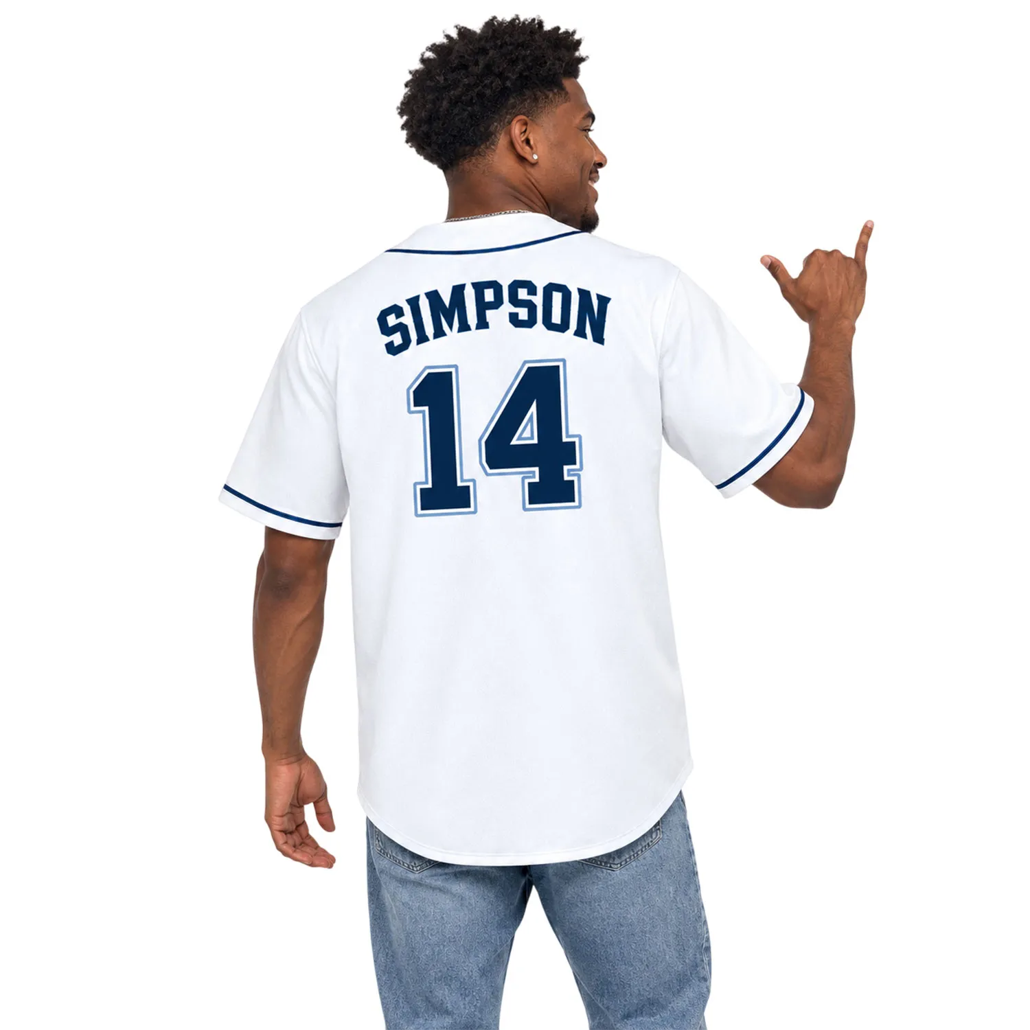 TB Rays Fan White Jersey Chandler Simpson Dynamic Wear