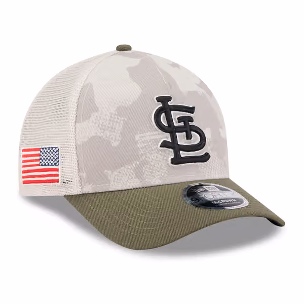 St. Louis Cardinals 2025 MLB Armed Forces 9FORTY M-Crown A-Frame Snapback Cap product photo