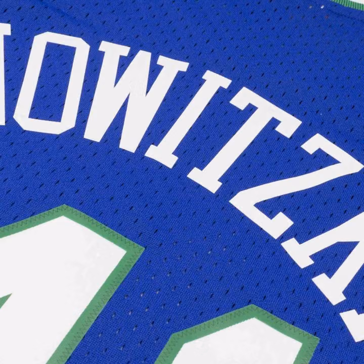 Dirk Nowitzki #41 Dallas Mavericks 1998-99 Swingman NBA Jersey Blue view 4