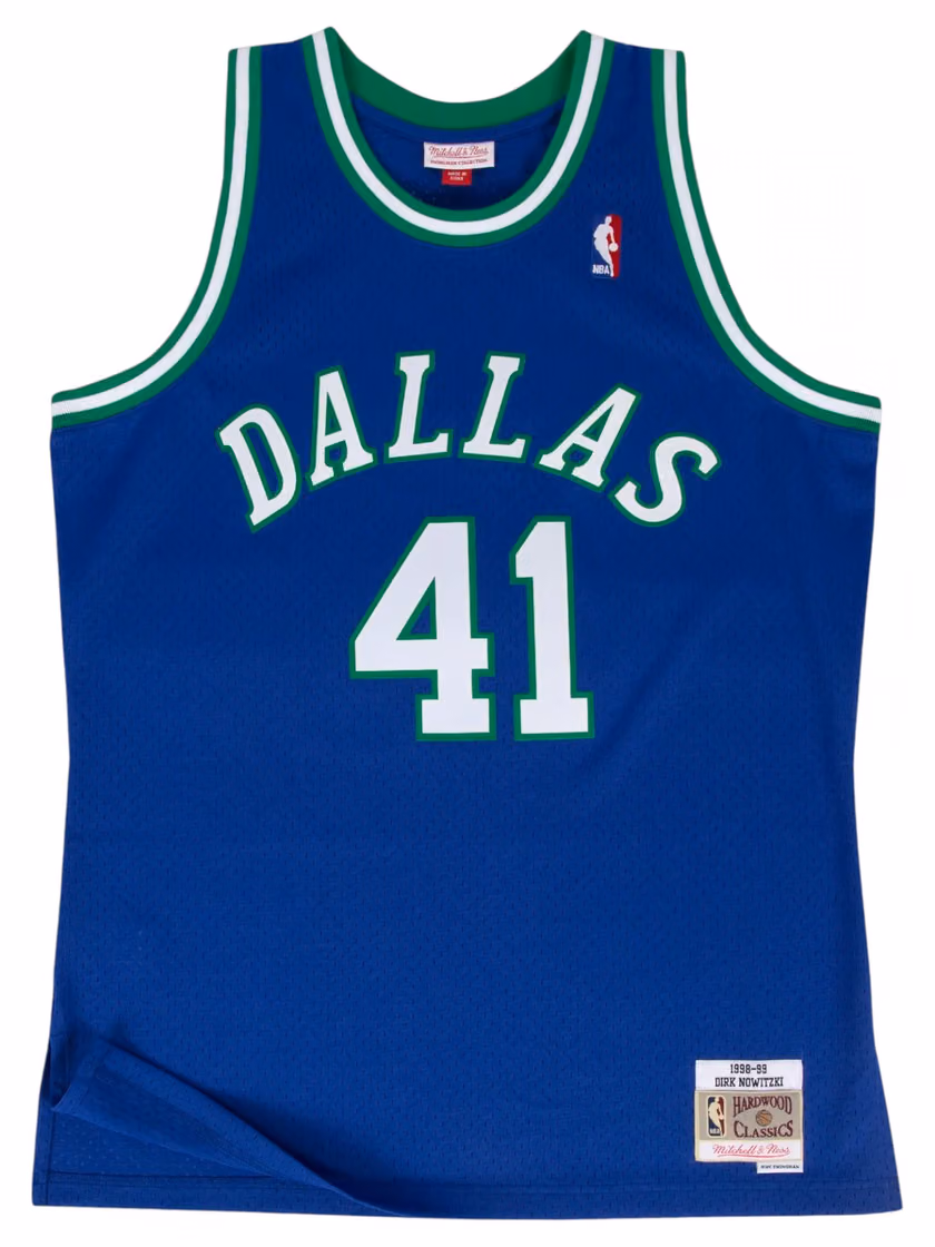Dirk Nowitzki #41 Dallas Mavericks 1998-99 Swingman NBA Jersey Blue view 1