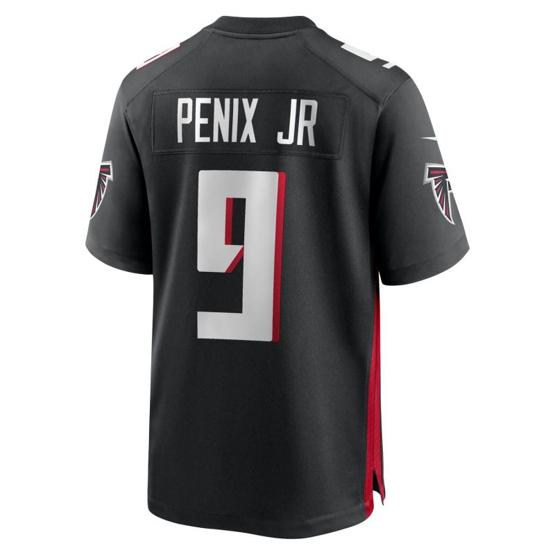 Michael Penix Jr. #9 Atlanta Falcons Nike Game NFL Jersey Black view 3