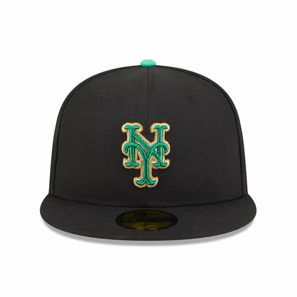 New York Mets 2026 St. Patrick's Day MLB Authentic 59FIFTY Cap Black view 3