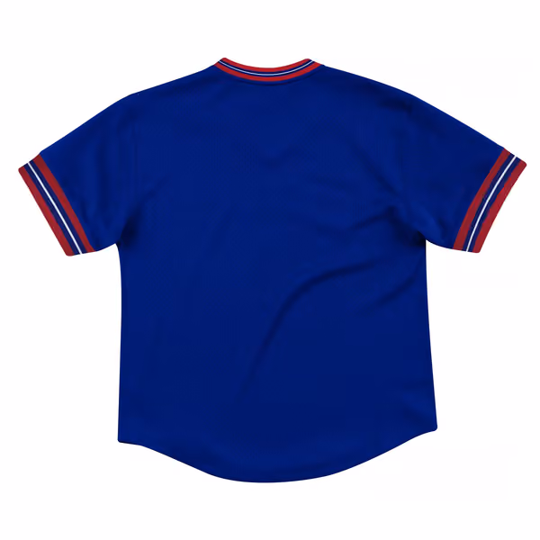 Buffalo Bills Unbeaten Mitchell & Ness NFL V-Neck Mesh Shirt Blue view 2