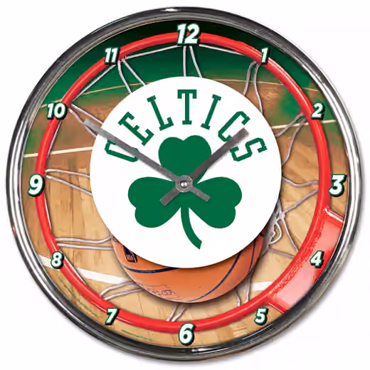 Boston Celtics WinCraft Chrome NBA Wall Clock view 1