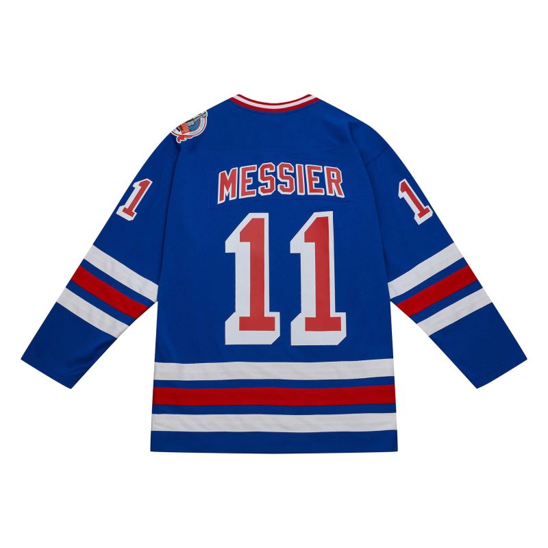 Mark Messier #11 New York Rangers 1993-94 Mitchell & Ness NHL Jersey Blue view 1