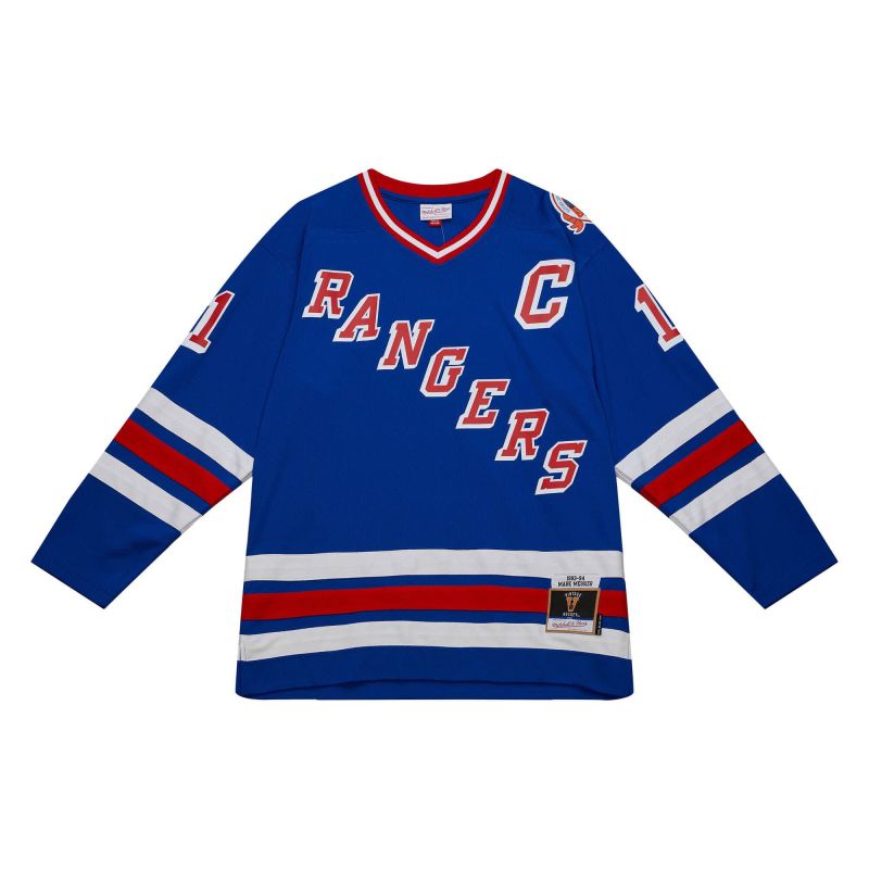 Mark Messier #11 New York Rangers 1993-94 Mitchell & Ness NHL Jersey Blue view 2