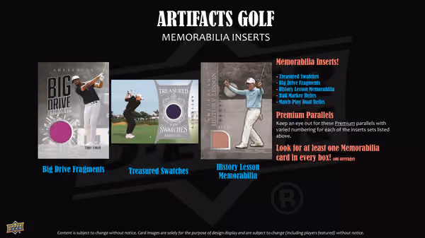 2026 Upper Deck Artifacts Golf Hobby Box view 4
