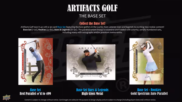 2026 Upper Deck Artifacts Golf Hobby Box view 2