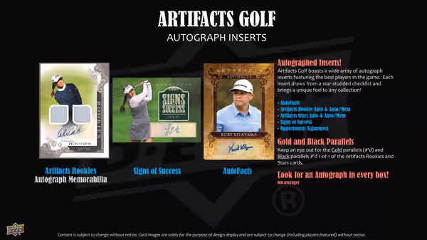 2026 Upper Deck Artifacts Golf Hobby Box view 3