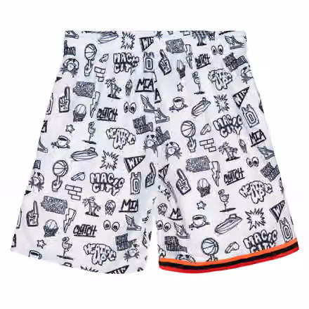 Miami Heat Doodle Mitchell & Ness Swingman NBA Shorts view 2