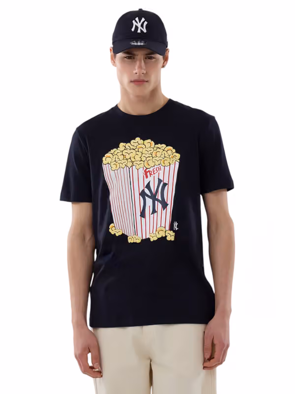New York Yankees Popcorn Oversized MLB T-Shirt Navy view 1